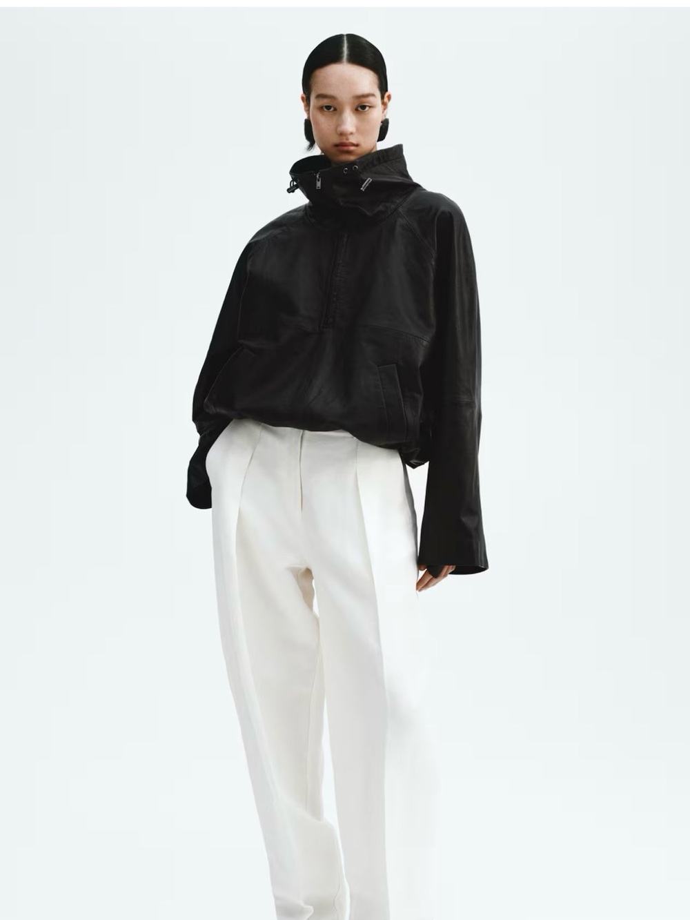 H&M Limited Edition Oversized Leather Anorak